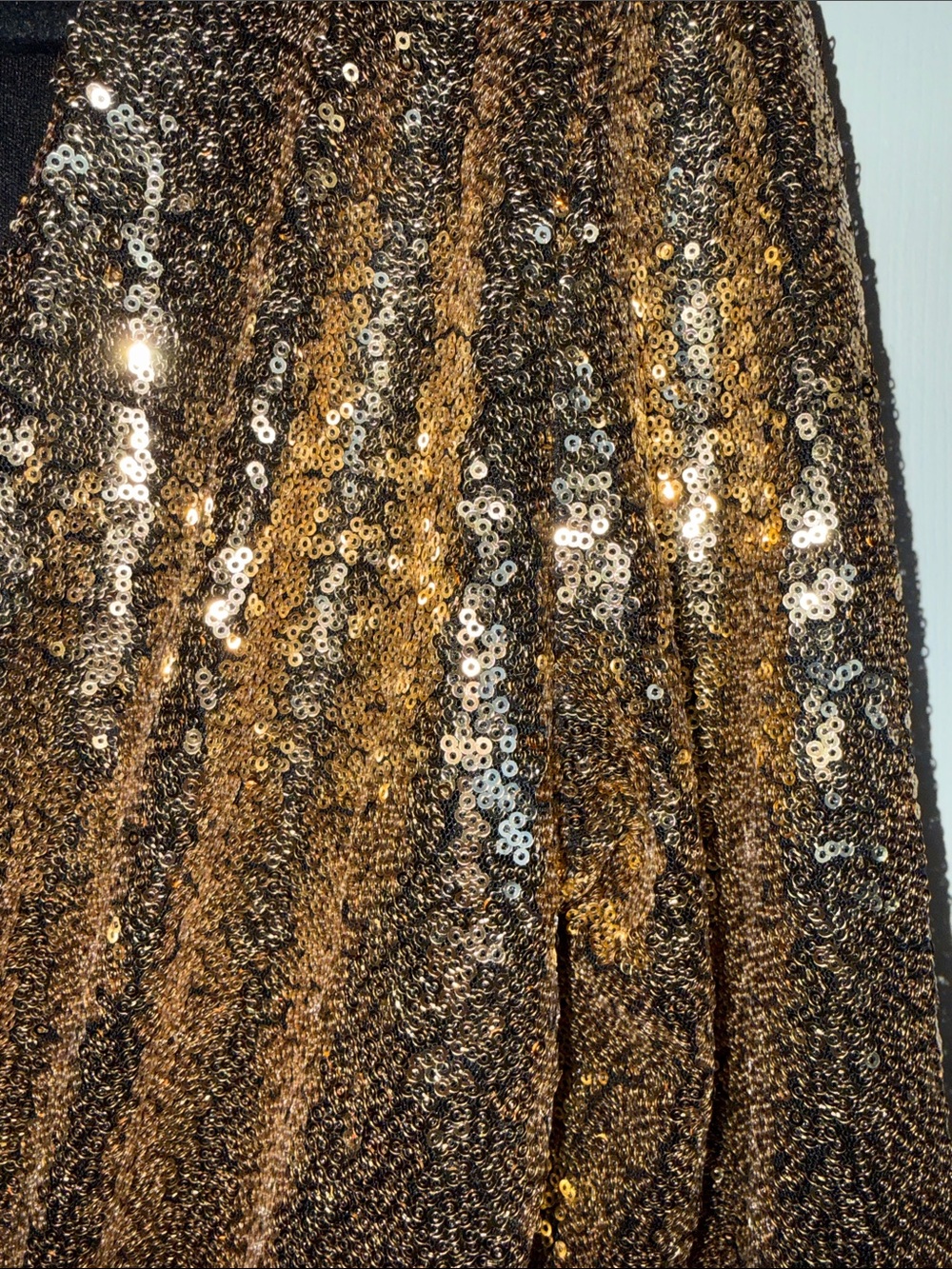 Gold Sequin Wrap Romper - Picture 3 of 7